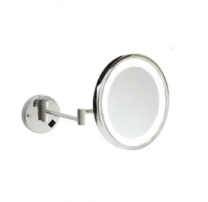 Wall Mounted LED Round Shaving/Make Up Mirror 5x Magnification 25cm Hard Wired by Luxe Mirrors, a Shaving Cabinets for sale on Style Sourcebook