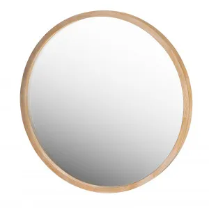 Manila Light Wood Round Mirror 60cm, 80cm or 95cm 60cm Diameter by Luxe Mirrors, a Mirrors for sale on Style Sourcebook