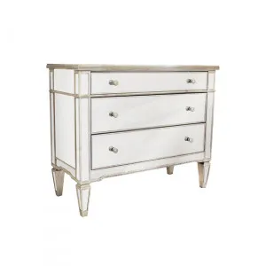 Antique Mirror 3 Drawer Dresser 108cm x 48cm x 89cm by Luxe Mirrors, a Dressers & Chests of Drawers for sale on Style Sourcebook