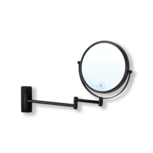 Shaving/Make Up Mirror 5x Magnification Matt Black 20cm by Luxe Mirrors, a Shaving Cabinets for sale on Style Sourcebook