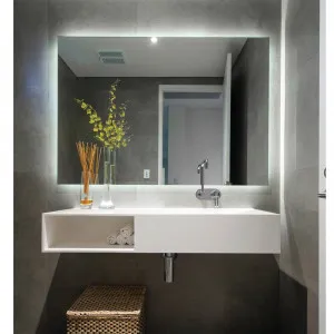 Rear Soft Glow LED Backlit Bathroom Mirror - (90 x 75cm) or (120 x 80cm) 900mm x 750mm by Luxe Mirrors, a Illuminated Mirrors for sale on Style Sourcebook
