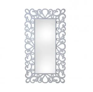 Almora Large Hand Carved Mirror in Black or White 220cm x 120cm White &amp; Cream by Luxe Mirrors, a Mirrors for sale on Style Sourcebook