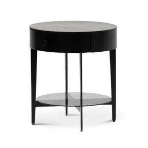 Lucile Round Side Table - Black by Interior Secrets - AfterPay Available by Interior Secrets, a Side Table for sale on Style Sourcebook