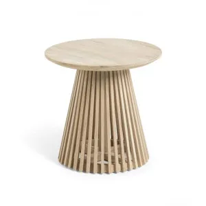 Amrit Teak Timber Round Side Table by El Diseno, a Side Table for sale on Style Sourcebook