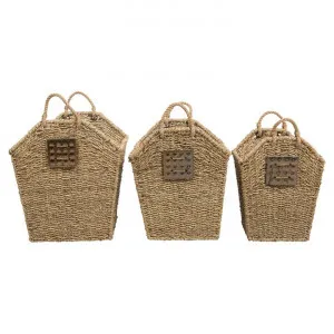 Lawson 3 Piece Seagrass Basket Set by Casa Uno, a Laundry Bags & Baskets for sale on Style Sourcebook