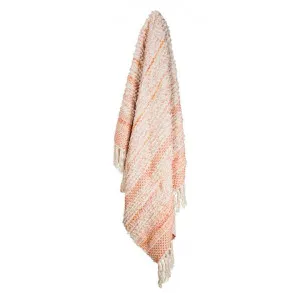 Cenac Bauble Throw, 125x150cm, Blush by Provencal Treasures, a Throws for sale on Style Sourcebook