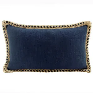 Belrose Linen Lumbar Cushion, Navy by NF Living, a Cushions, Decorative Pillows for sale on Style Sourcebook