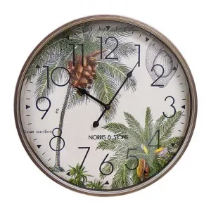 Norris & Stone Palm Cove Metal Round Wall Clock, 50cm by Searles, a Clocks for sale on Style Sourcebook