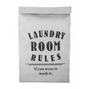 Laundry Room Rules Fabric Laundry Hamper by Storesmart, a Laundry Bags & Baskets for sale on Style Sourcebook