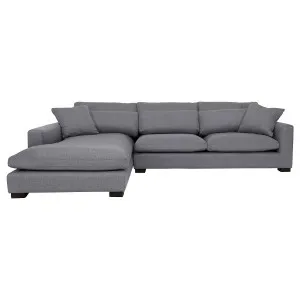 Cleo 3 Seater Sofa + Chaise LHF in Gusto Graphite by OzDesignFurniture, a Sofas for sale on Style Sourcebook