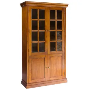 Davenport Mahogany Timber 4 Door Display Cabinet, Walnut by Xavier Furniture, a Cabinets, Chests for sale on Style Sourcebook