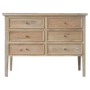 Partrack Oak Timber 6 Drawer Chest, Lime Washed Oak by Manoir Chene, a Dressers & Chests of Drawers for sale on Style Sourcebook