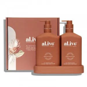 Wash & Lotion Duo + Tray - Fig, Apricot & Sage by al.ive body, a Bath & Body Products for sale on Style Sourcebook