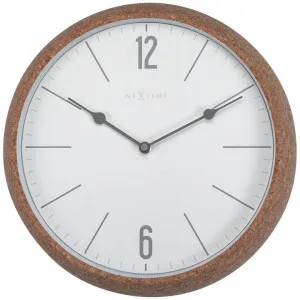 NeXtime Cork Frame Round Wall Clock, 30cm, White by NexTime, a Clocks for sale on Style Sourcebook