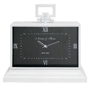 Carlingford Metal Table Clock, White by Searles, a Clocks for sale on Style Sourcebook