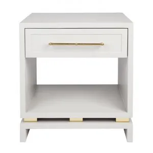 Pearl 1 Drawer Bedside Table, Grey by Cozy Lighting & Living, a Bedside Tables for sale on Style Sourcebook