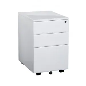 Summit Metal 2 Drawer & File Combo Mobile Pedestal, White by YS Design, a Filing Cabinets for sale on Style Sourcebook