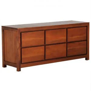 Amsterdam Mahogany Timber 6 Drawer , Light Pecan by Centrum Furniture, a Dressers & Chests of Drawers for sale on Style Sourcebook