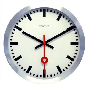 Nextime Station Metal Round Wall Clock, 35cm by NexTime, a Clocks for sale on Style Sourcebook
