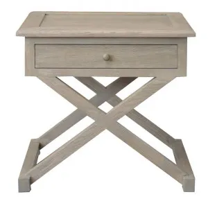 Levi Oak Timber Side Table, Large, Weathered Oak by Manoir Chene, a Side Table for sale on Style Sourcebook