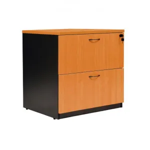 Logan 2 Drawer Lateral File Cabinet, Beech / Black by YS Design, a Filing Cabinets for sale on Style Sourcebook