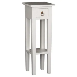 Malacca Mahogany Timber Plant Stand, White by Centrum Furniture, a Side Table for sale on Style Sourcebook