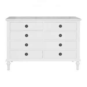 Emmerson Birch Timber 8 Drawer Chest, Matt White by Manoir Chene, a Dressers & Chests of Drawers for sale on Style Sourcebook