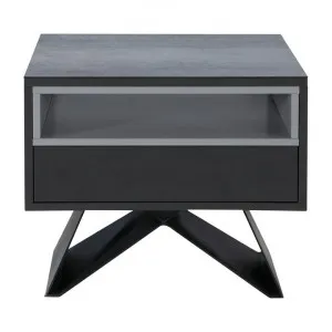 Rowland Ceramic & Metal Side Table by Viterbo Modern Furniture, a Side Table for sale on Style Sourcebook