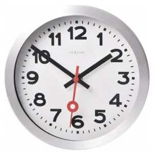 NeXtime Station Number Aluminium Wall / Table Clock, 19cm, White by NexTime, a Clocks for sale on Style Sourcebook