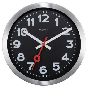 NeXtime Station Number Aluminium Wall / Table Clock, 19cm, Black by NexTime, a Clocks for sale on Style Sourcebook