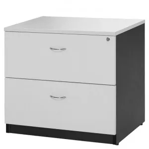 Logan 2 Drawer Lateral File Cabinet, White / Black by YS Design, a Filing Cabinets for sale on Style Sourcebook