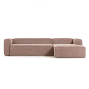 Lorton Corduroy Fabric Corner Sofa, 3 Seater with RHF Chaise, Blush by El Diseno, a Sofas for sale on Style Sourcebook