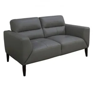 Bavaria Leather Sofa, 2 Seater, Gunmetal by Dodicci, a Sofas for sale on Style Sourcebook