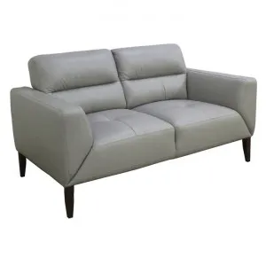 Bavaria Leather Sofa, 2 Seater, Silver by Dodicci, a Sofas for sale on Style Sourcebook
