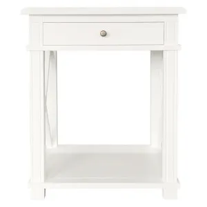 Phyllis Birch Timber Side Table, Large, White by Manoir Chene, a Side Table for sale on Style Sourcebook