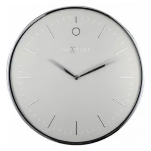 Nextime Glamour Metal Round Wall Clock, 40cm, Silver by NexTime, a Clocks for sale on Style Sourcebook