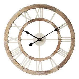 Sete Wooden Round Wall Clock, 60cm by Want GiftWare, a Clocks for sale on Style Sourcebook