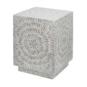 Brickley Capiz Accent Stool / Side Table by Affinity Furniture, a Side Table for sale on Style Sourcebook