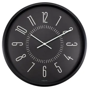 NeXtime Aurora Metal Frame Luminous Round Wall Clock, 35cm, Black by NexTime, a Clocks for sale on Style Sourcebook