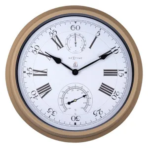 NeXtime Observer Outdoor Round Wall Clock with Thermometer & Hygrometer, 40.5cm by NexTime, a Clocks for sale on Style Sourcebook