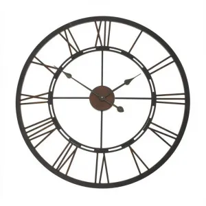 Antonio Iron Round Wall Clock, 68cm by Casa Uno, a Clocks for sale on Style Sourcebook