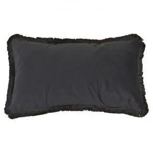 Mornington Velvet Lumbar Cushion Cover, Black by COJO Home, a Cushions, Decorative Pillows for sale on Style Sourcebook