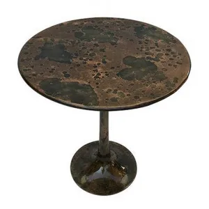 Perrier Iron Round Pedestal Side Table by Provencal Treasures, a Side Table for sale on Style Sourcebook