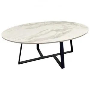 Andrian Ceramic Top Oval Coffee Table, 100cm by Ingram Designer, a Coffee Table for sale on Style Sourcebook