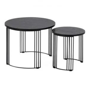 Dylan 2 Piece Wood & Metal Nesting Table Set by Ingram Designer, a Side Table for sale on Style Sourcebook