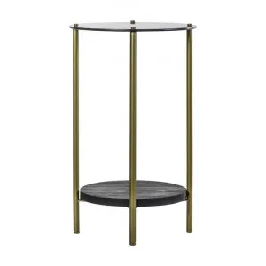 Vantisco Glass Top Round Side Table by Casa Bella, a Side Table for sale on Style Sourcebook