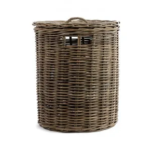 Georgetown Rattan Round Lidded Laundry Hamper, Medium by Wicka, a Laundry Bags & Baskets for sale on Style Sourcebook