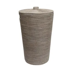 Coco Rattan Laundry Hamper, White Wash by French Country Collection, a Laundry Bags & Baskets for sale on Style Sourcebook