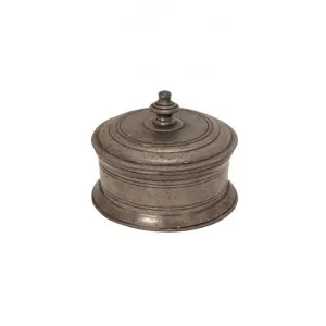 Morrissa Pewter Round Trinket Box by French Country Collection, a Decorative Boxes for sale on Style Sourcebook