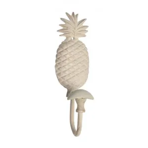 Seilhan Brass Pineapple Wall Hook, Off White by Provencal Treasures, a Wall Shelves & Hooks for sale on Style Sourcebook